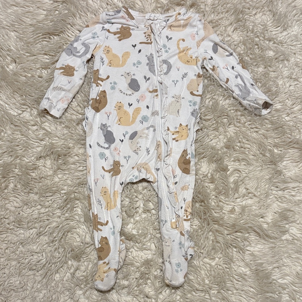 Ruffle butt kitty kat pajamas